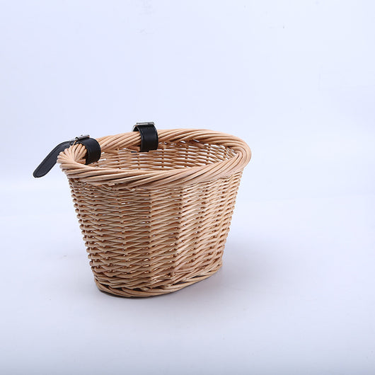 Canasta de Mimbre Ovalada para Bicicleta Infantil
