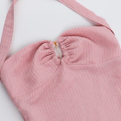 Camiseta Halter Escotada de Color Liso - Image 18