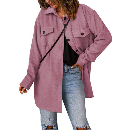 Chaqueta de Pana para Mujer - Elegancia Casual en Tono Sólido - Image 5