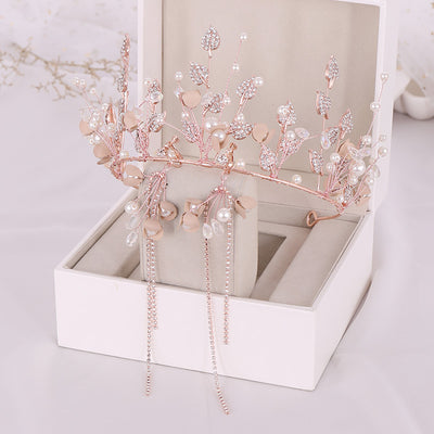 Aretes de Corona Lujo con Perlas y Diamantes - Image 6