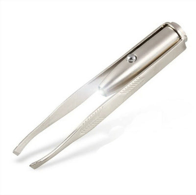 Pinza Depilatoria LED con Luz para Cejas y Pestañas - Acero Inoxidable YF2021 - Image 8
