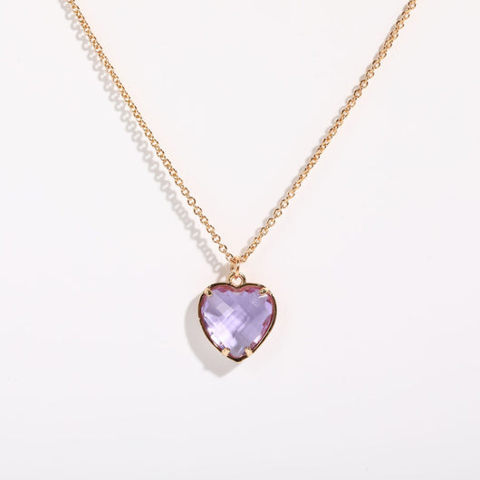 Collar de Cobre con Circón Colorido y Elemento de Amor - Image 7
