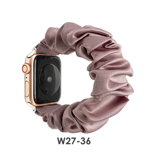 Anillo Elástico de Satén Estampado de Colores Sólidos - Image 32