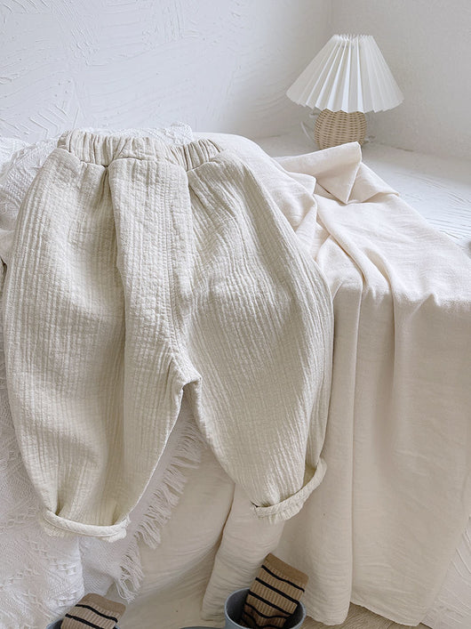 Pantalones Casuales de Algodón y Lino para Niños y Niñas - Image 9
