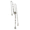 Camellia Inlaid Zircon Plateado Chain Drop-shaped Pequeño Fragrance Flowers Plateado