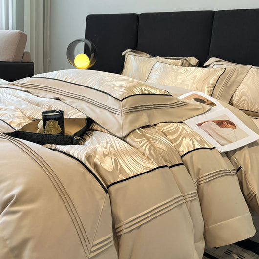 Juego de Cama Jacquard Lujo Premium de 4 Piezas - Image 2