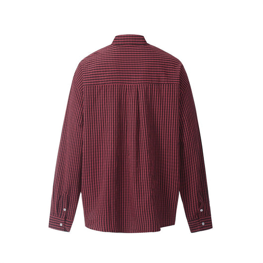 Camisa Cuadriculada Estilo Japonés Minimalista para Hombre - Image 16