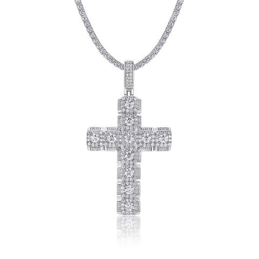 Collar Colgante Moissanita Premium en Plata 925 Chapada en Platino