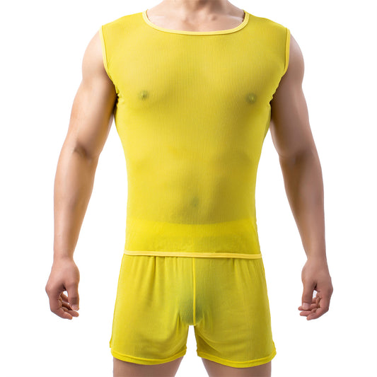 Chaleco Transparente de Malla Ice Silk para Hombre - Image 2