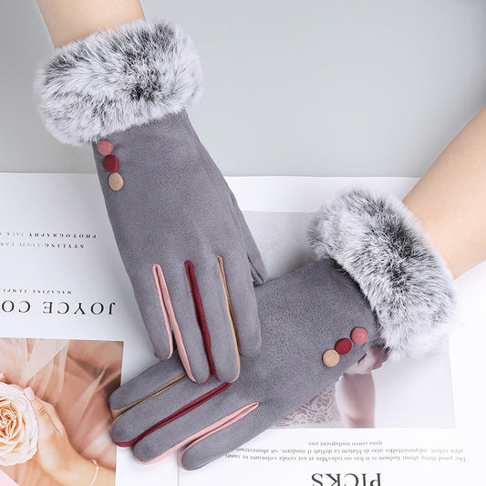 Guantes Cálidos de Gamuza para Invierno con Función Táctil