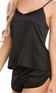 Pijama Camiseta y Short con Encaje Escote V para Mujer - Colección Verano - Image 2