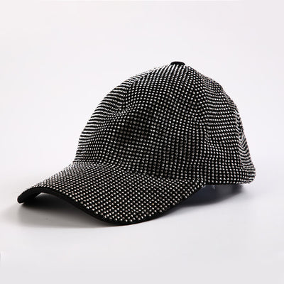 Gorra de Béisbol con Diamantes Completos Estilo Coreano Ala Ancha para Mujer - Image 6