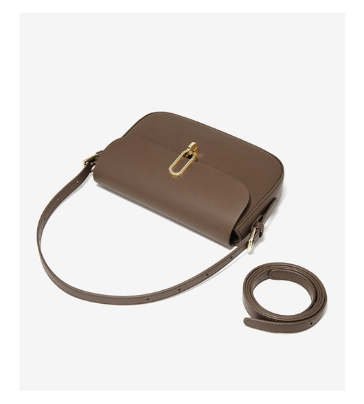 Bolsa Mensajero de Cuero Genuino Piel Vacuna Compartimentos Dobles - Image 17