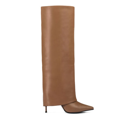 Botas Stiletto Altas Talla Grande con Punta Afilada y Medias Integradas - Image 16