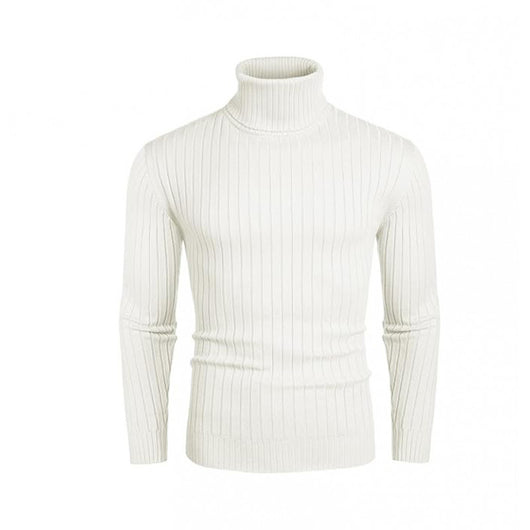 Suéter de Cuello Alto con Rayas para Hombre - Otoño e Invierno - Image 13