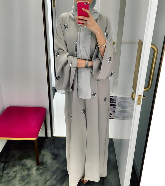 Cardigan Bordado Elegante con Pañoleta a Juego