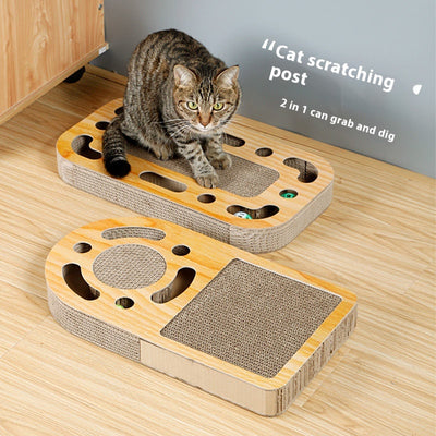 Tabla Rascadora Redonda con Bola Giratoria para Gatos
