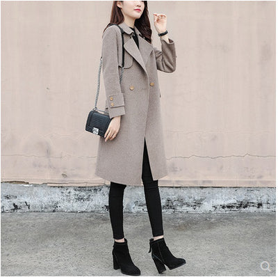 Abrigo de Lana Estilo Hepburn Largo Medio para Mujer - Image 5