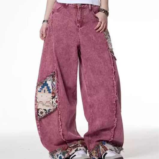 Jeans Rectos Sueltos con Costuras Retro Bordadas para Mujer - Verano - Image 5