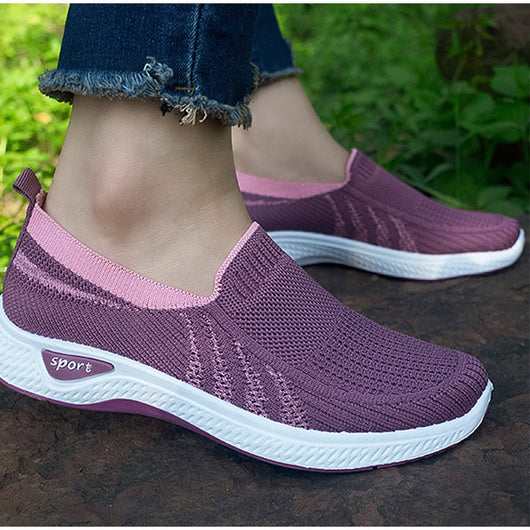 Zapatos Casuales Tejidos Transpirables con Suela Suave para Mujer - Image 14