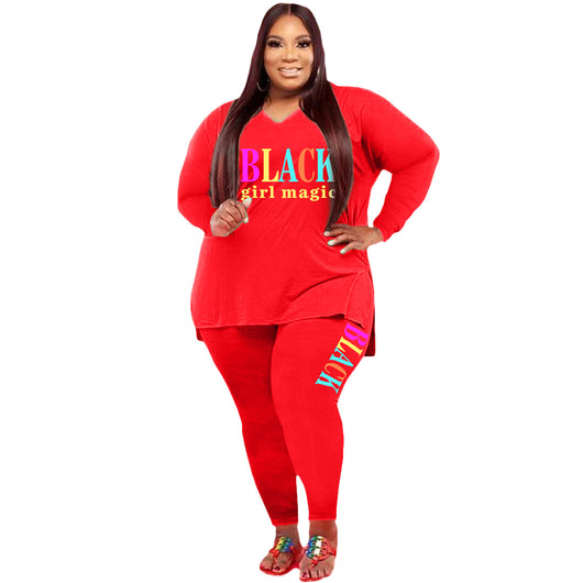 Conjunto Deportivo Estampado Talla Grande para Mujer - Image 13