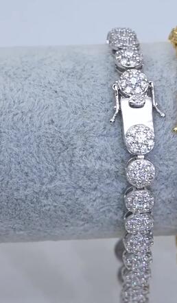 Pulsera Tenis Hip Hop Plata 925 con Moissanita - Image 4