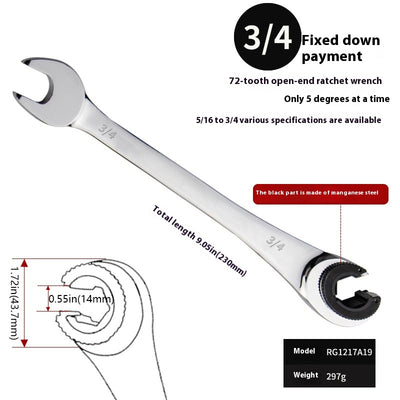 Llave Inglesa Ajustable con Carraca de Tubo Abierto - Image 25