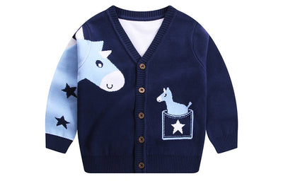 Suéter Infantil Escote V Diseño Cartoon para Otoño - Image 16