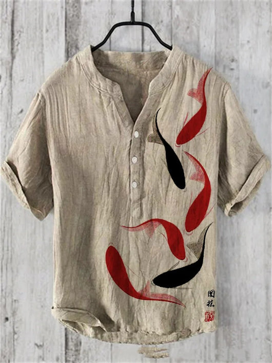 Camisas de Verano para Hombre Estilo Trendy Tres Botones - Image 24