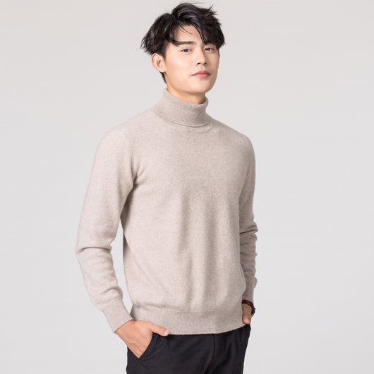 Suéter de Cuello Alto para Hombre Ajustado Liso - Image 6