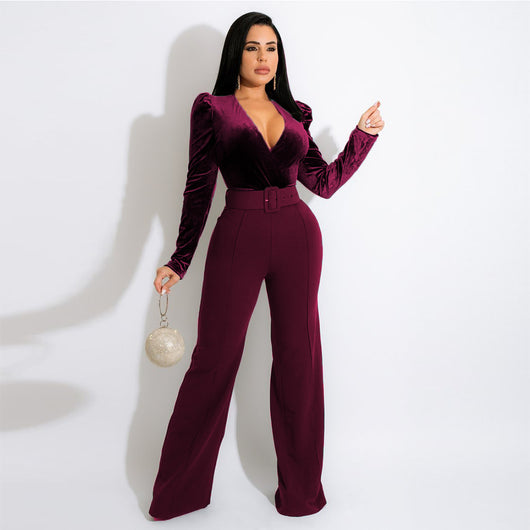 Jumpsuit Elegante con Escote V y Cordones - Diseño Moderno para Mujer - Image 5