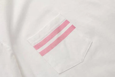 Camiseta Rayada Holgada de Manga Corta Multiuso - Image 4