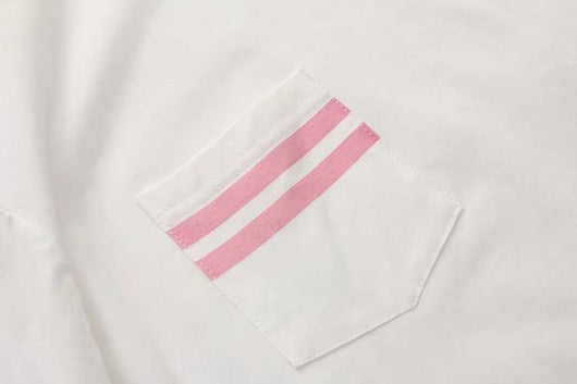 Camiseta Rayada Holgada de Manga Corta Multiuso - Image 4