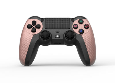 Wireless Bluetooth game controller in dark gray and bright yellow with textured grips, dual analog sticks, and a D-pad. - Image 6