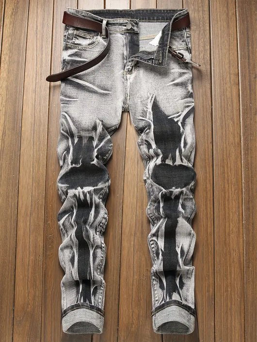 Pantalones Slim Fit para Hombre con Estampado Floral Irregular - Image 14
