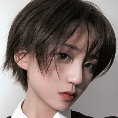 Pelucas con Flequillo para Hombre y Mujer - Cabello Corto y Natural - Image 3