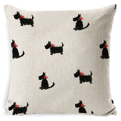 Funda de Almohada Vintage Perros Algodón 45x45 - Image 2