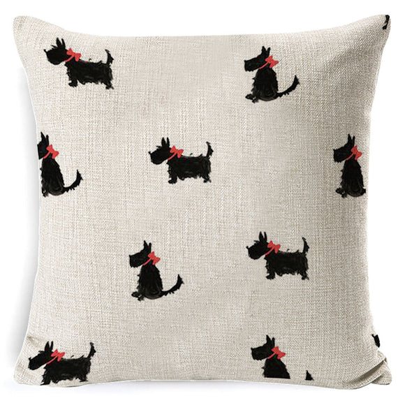 Funda de Almohada Vintage Perros Algodón 45x45