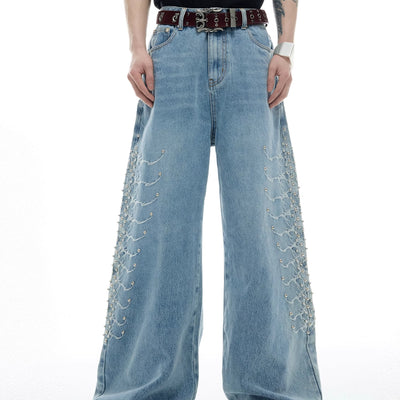 Jeans Retro Vintage con Remaches Metálicos y Detalles Backbone - Image 12