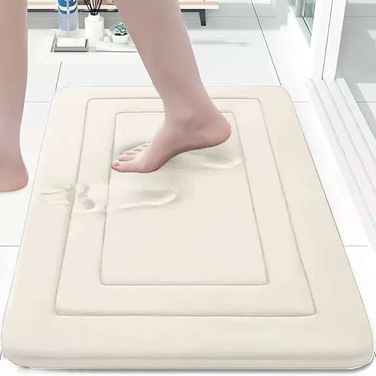 Tapete de Baño Memory Foam Antideslizante con Terciopelo Coral - Image 8