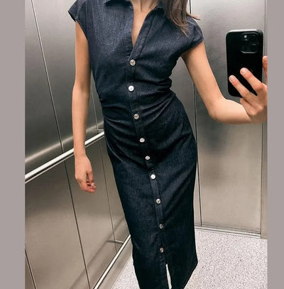 Vestido Camisero Denim para Mujer - Image 11