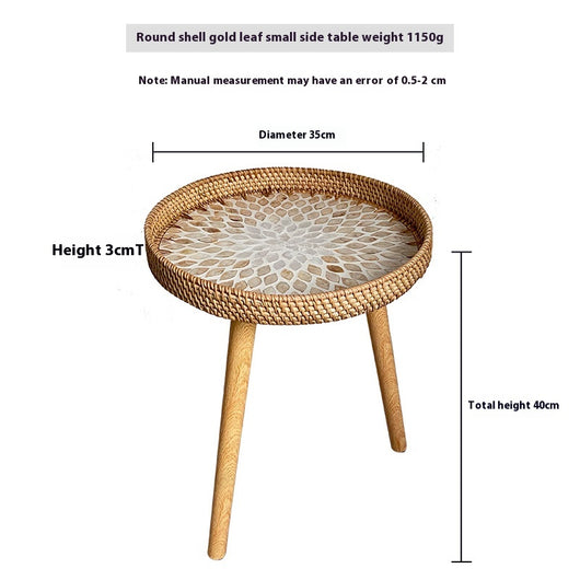 Bandeja Organizadora Tejida a Mano con Mesita Auxiliar para Sofá - Image 13
