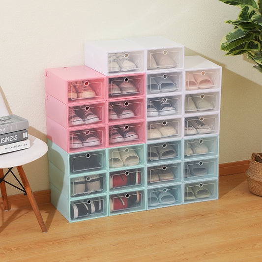 Caja Organizadora Transparente para Zapatillas - Almacenamiento Apilable