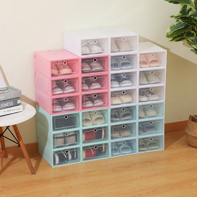 Caja Organizadora Transparente para Zapatillas - Almacenamiento Apilable