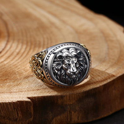 Anillo de Plata 925 León Vintage Desgastado - Image 9