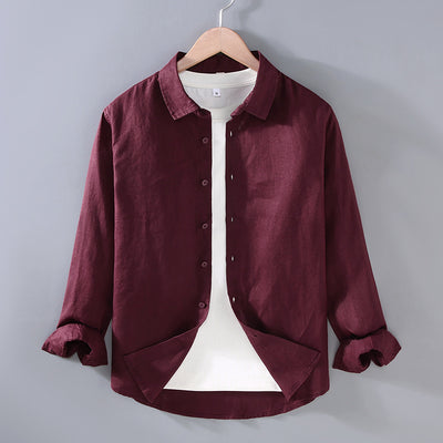Camisa de Lino Puro para Hombre - Estilo Versátil Moderno