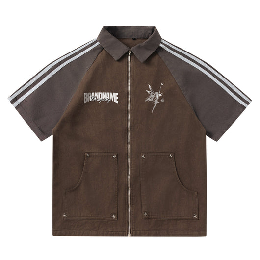 Polo Vintage Oversize Unisex con Estampado de Letras - Estilo Casual Trendy - Image 4