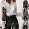 Blusa Pullover Cuello V con Volantes y Botones