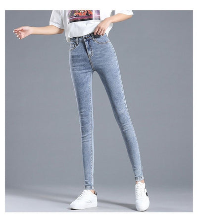 Jeans de Cintura Alta Ajustados para Mujer con Forro de Polar - Image 40