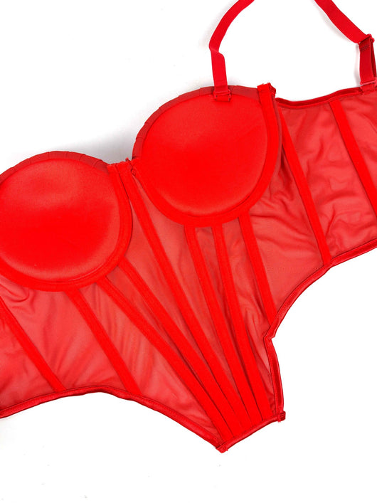 Sostén de Malla Transparente con Piedras y Varillas - Diseño Atrevido para Usar Fuera - Image 15